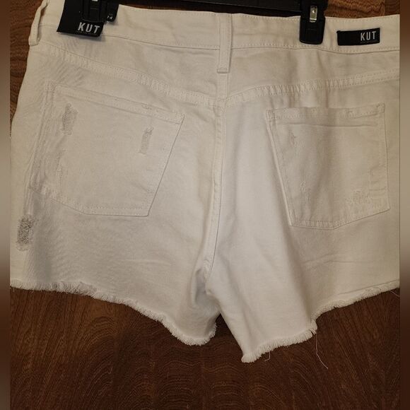 Kut from the Kloth NWT White Jane High Rise Short White Button Fly // … - Picture 7 of 7